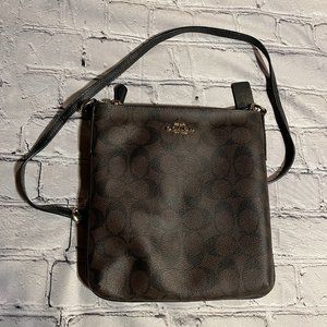 Dark Brown, Coach, Crossbody bag